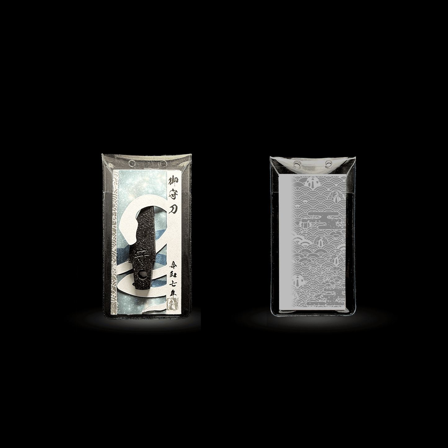 御守型ひとふり・カード版 白蛇|スタイリッシュver.|小|藍白(白)令和七年版 - HITOFURI プロジェクト