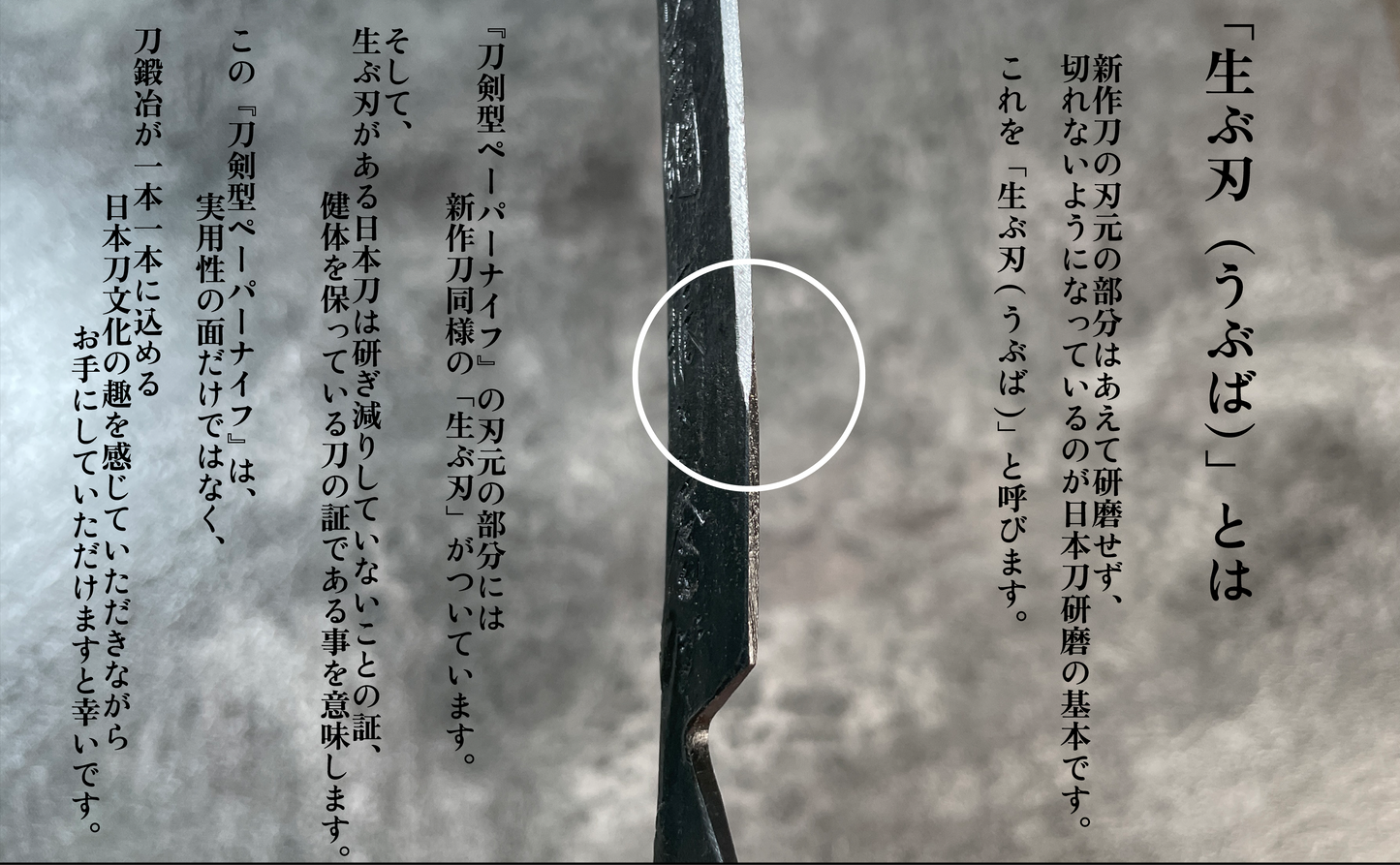 *【柾目】刀剣型ペーパーナイフ <玉鋼製>