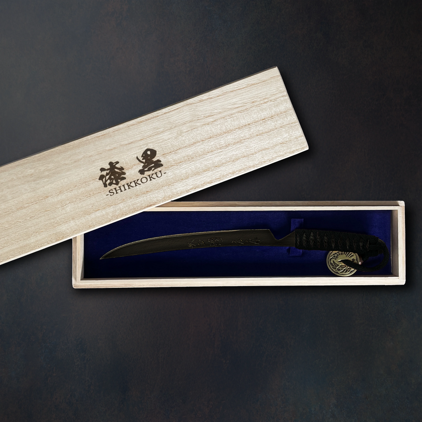 玉鋼製刀剣型ひとふり「漆黒 - SHIKKOKU -」｜新月（しんげつ・黒）
